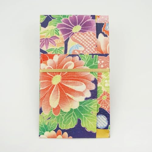 FRONTIA Envelopes de dinheiro japoneses tradicionais, peônia em fundo azul, envelopes decorativos ex