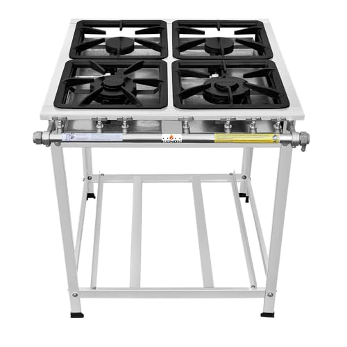 FOGÃO SERV INOX BAIXA PRESSÃO 4 BOCAS (2 SIMPLES 2 DUPLAS)