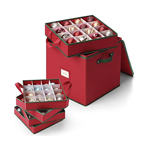 Boîte De Rangement Boule De Noël Boîte de rangement de boules de Noël Boîte de rangement for décorations de Noël Organisateur d'ornement de vacances à 64 compartiments for décorations de Noël