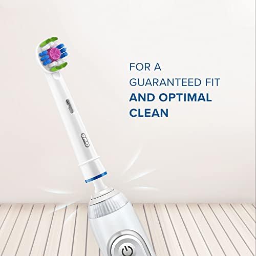 Oral-B White 3D Końcówki do Szczoteczek, 4 Sztuki, Oryginalne Wkłady do Elektrycznej Szczoteczki z Technologią CleanMaximiser, Białe