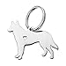 HOUSWEETY 1pc Stainless Steel German Shepherd Dog Pendant 3x2.3cm