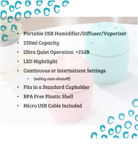 Difusor aromático eléctrico mEssentials 220ml portátil azul miniatura 4
