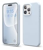 【elago】 iPhone15ProMax 対応 ケース 耐衝撃 傷 指紋 防止 シリコン スマホケース スリム 衝撃吸収 サラサラ 手触り シリコンケース [ Apple iPhone15 ProMax アイフォン15 プロマックス 対応 携帯ケース ] iPhone15ProMaxケース SILICONE CASE ライトブルー