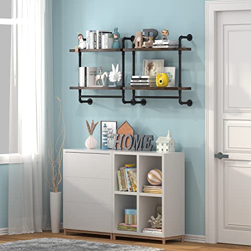 Helsin-24inch-Industrial-Pipe-Shelving-Bathroom-Shelves-Wall-Mounted-with-Towel-bar-2-Tier-Rustic-Wood-Floating-Shelf-Metal-Towel-Rack-Wall-Shelf-for-Home-Bathroom-Brown-24inch