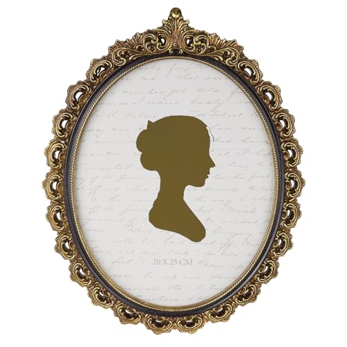 Sunlit Vintage Picture Frame 8x10 Inch, Oval Antique Photo Frames