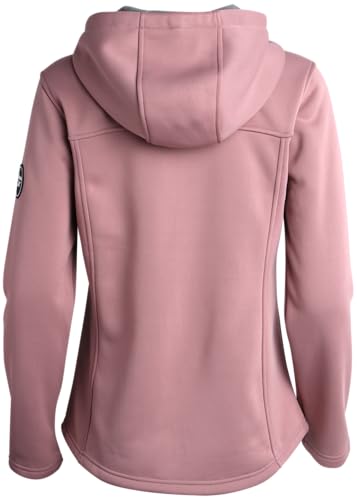 Reebok Jaqueta feminina - Jaqueta softshell de tecido à prova de vento com capuz para corrida, camin