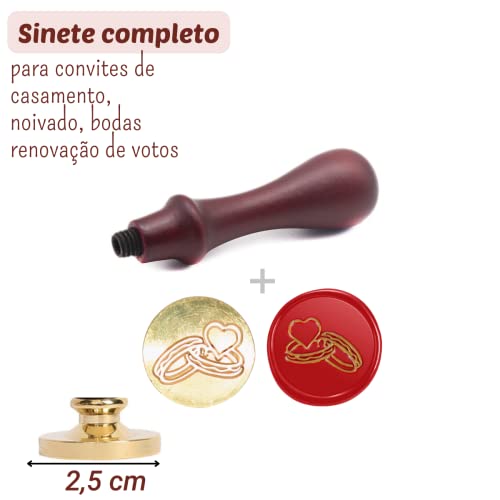 Sinete para lacres e selos de cera, sinete clichê (Alianças)