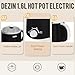 Dezin Hot Pot Electric, Rapid Noodles Cooker, Stainless Steel Electric Pot 1.6 Liter, Perfect for Ramen, Egg, Pasta, Dumpling, Soup, Porridge, Oatmeal with Temperature Control and Keep Warm Function