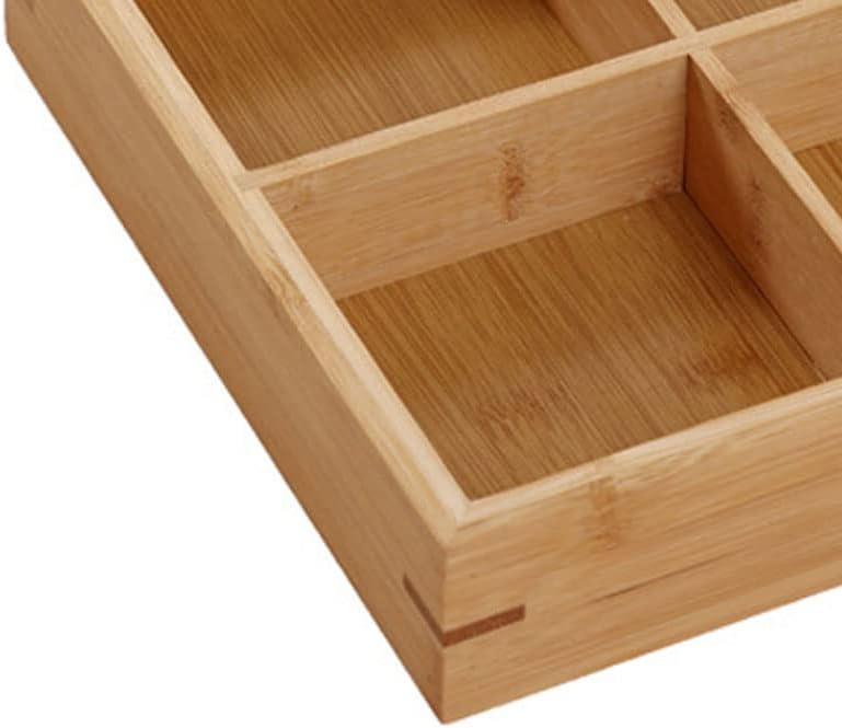 Divided Wooden Tray, Veggie Tray Serving Tray Divided Platter Wooden Food Server Multi Compartments Serving Tray for Hot Pot Restaurants Sushi Plate (4 Compartments)