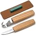 BeaverCraft S01 Wood Spoon Carving Knives Set Spoon Making Tools Kit Whittling Knife Hook Knife Right-Handed Bowl Cup Kuksa for Beginners Woodworking Professional (Wood Carving Kit)