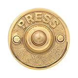 PRESS Retro Push Button Doorbell in Brass (Brass)