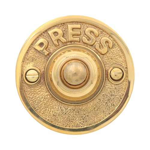 PRESS Retro Push Button Doorbell in Brass (Brass)