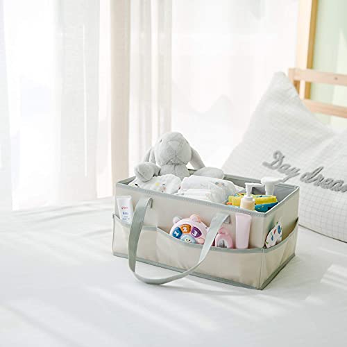 Neateam Organizador de fraldas para bebês – cesto de armazenamento de berçário para trocador de fral