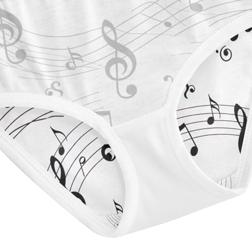 Black Musical Notes Toddler Underwear Girls, Underwear Girls, 2T–8 Years4