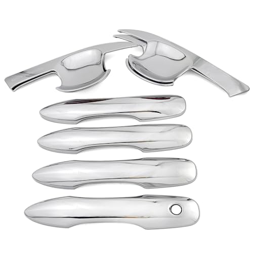 Chrome Door Handle Cover Trim and Door Bowl Cap for Toyota Corolla 2019-2025 Accessories Exterior Decor (No Smart Enter Holes)