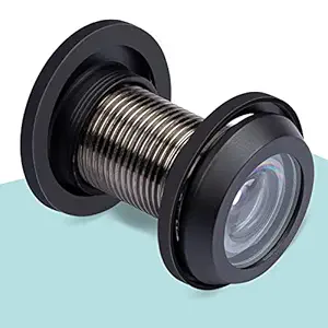 Plantex 200 Degree Peep Hole for Main Door - Black Eye Viewer for Safe Secure Home/Office/Hotel - Pack of 6