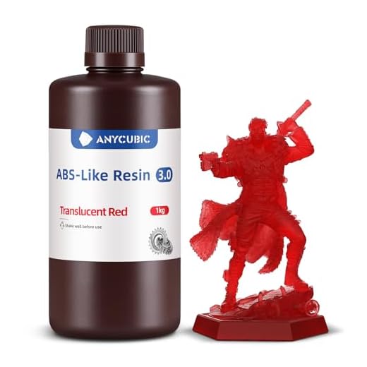 ⚡ ANYCUBIC ABS-Like Resin 3.0, Upgraded 14K 3D Printer Resin with Enhanced Strength and Toughness, High Precision, Low Odor, Wide Compatibility for All LCD Resin 3D Printers (Clear Red, 1kg)