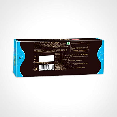 Image of Dukes Dark Waffy - Premium Vanilla Flavoured Choco Wafers (150 g)