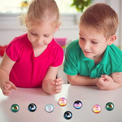 FRIUSATE 18 PCS Bouncy Balls Space Bouncy Balls 30mm Glitter Bouncing Balls for Kids Party Favors,Color Random