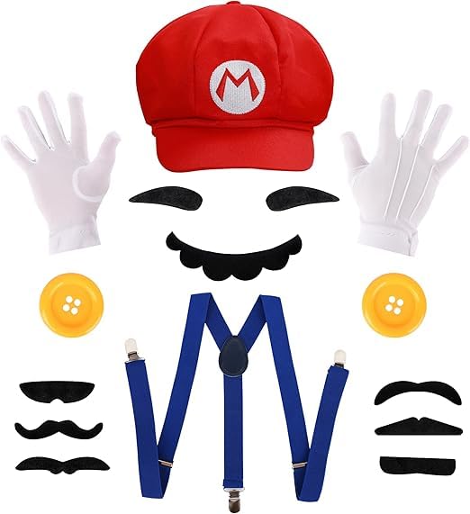 Super Bros Hats Accessories Set Mary Luigy Caps