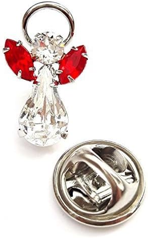 Crystal Elements Birthstone Guardian Angel - Pin July Ruby
