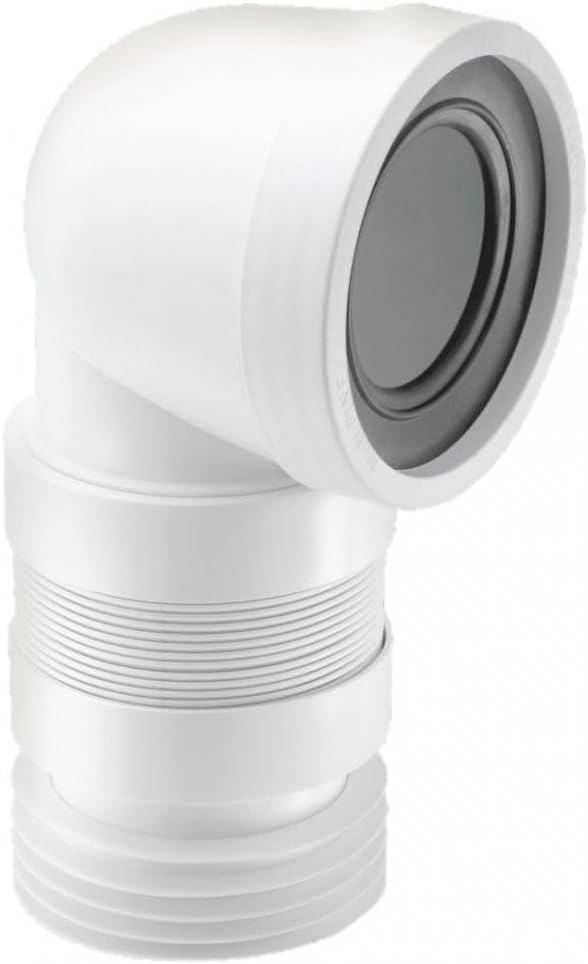 McalpineWC-CON8F18 90 Degree Flexible WC Connector, White