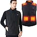 Produktbild YOLUCE Beheizbare Weste Herren Damen, Ultraleichte USB Elektrische Beheizbare Jacke, Winterweste Heizweste für Winter Ski Motorrad Wandern Camping Angeln Outdoor-Sportarten L, Schwarz