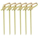300PCS 4 Inch Bamboo Cocktail Picks - Knot Picks, Skewers, Toothpicks for Appetizers & Events