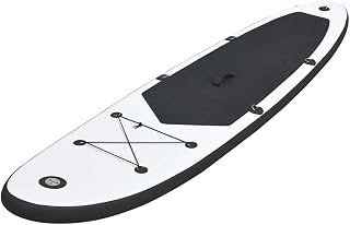 Generico Juego de tabla inflable de SUP negro y blanco, tabla de paddleboard