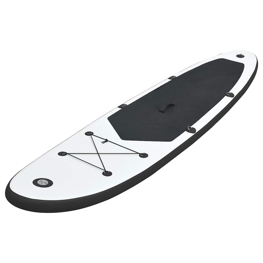 vidaXL Ensemble de Planches SUP Gonflables Planche à Rame Pagaie Surf Increvable Résistant aux UV Noir et Blanc