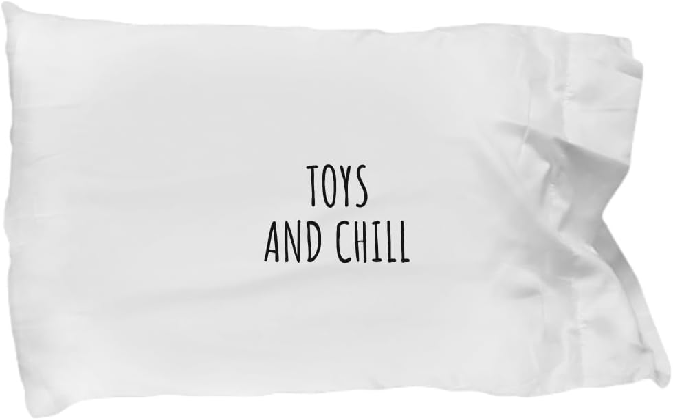 EzGift Funny Toys Pillowcase and Chill Novelty Gift Idea for Hobby Lover Fan Zen Quote Relaxing Gag Chilling Pillow Cover Case 20x30