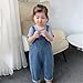 Girls Jeans Overalls Straight Fashion Summer Sleeveless Denim Jumpsuits Teen Kids Cute Wide Leg (Blue-A, 18-24 Months)