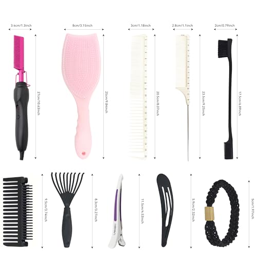 Peine eléctrico con 15 piezas para peinado de cabello miniatura 5