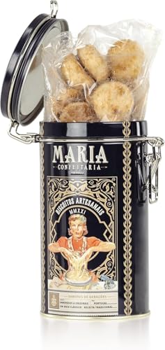 Galletas Artesanales de Manzana y Canela en Lata Vintage – Galletas Tradicionales Portuguesas – 150g – Ideal para Compartir o Para la Hora del Té