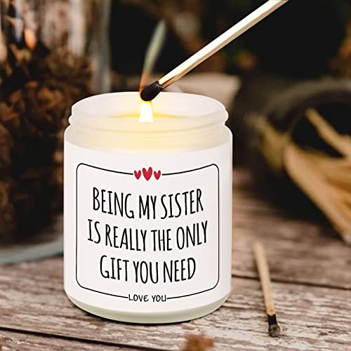 Afterprints Sisters Gifts, Funny Sister Candle, Birthday Gifts For Sisters From Sister Brother, Scented Candles Presents For Sister On Mother's Day, Christmas #TOP5