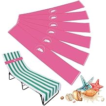 growell Towel Bands 6 Pack - Stretch Beach Towel Clips for Beach Cruise Pool Chairs, Lounge Towel Holder Elastic, Cruise Ship Essentials Pink