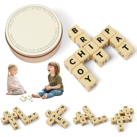 Vicloon Crossword Solitaire Dice Game with 12 Dice Cover