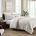Superior Melange Flannel Cotton Duvet Set, Ultra-Soft Textured Duvet Cover, Modern, Farmhouse Bedding, Basics, Comforter or Duvet Insert Cover, with Pillow Sham, Twin, Beige