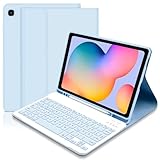 Tastatur Hülle für Samsung Tab S6 Lite 10.4 Zoll: Dieses Tastatur Hülle ist nur kompatibel mit Samsung Galaxy Tab S6 Lite 10.4 Zoll 2024/2022/2020 (SM-P613 / P619 / P610 / P615 / P620 / P625). Bitte überprüfen Sie die Modellnummer vor dem Kauf. Die Hülle mit Bluetooth Tastatur (QWERTZ Layout), präzise Ausschnitte ermöglichen vollen Zugriff auf alle Anschlüsse, Sensoren, Lautsprecher, Mikrofone und Kameras.