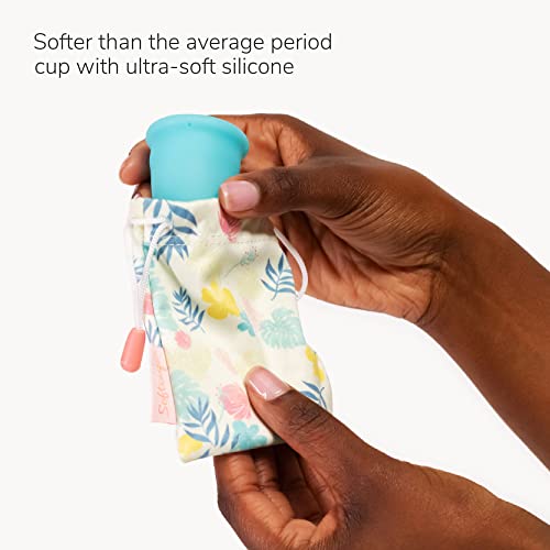 Softcup Menstrual Cup | Reusable Period Cup | Ultra-Soft Medical-Grade Silicone | Leak-Free, 12-Hour Wear | Made In The Usa (Size 1) #TOP3