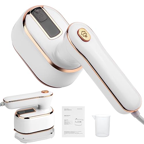 AUAUY Mini Steam Iron, 1000W Portable Handheld Travel Steam Iron, 180° Rotating Handle Converts Iron into Handheld Steamer, 15s Fast Heat Up, 2-in-1 Foldable Steamer Iron for Home and Travel by AUAUY - Image 8