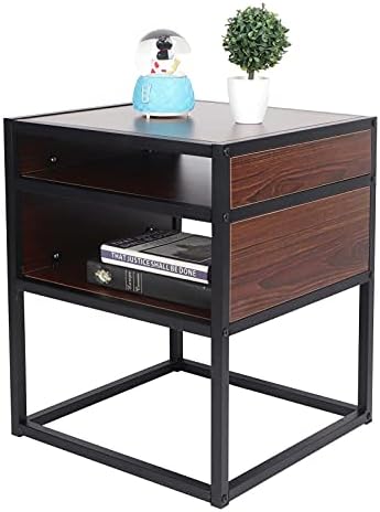 Zerodis Side Table, End Table Melamine Sofa Table for Living Room for Office for Bedroom