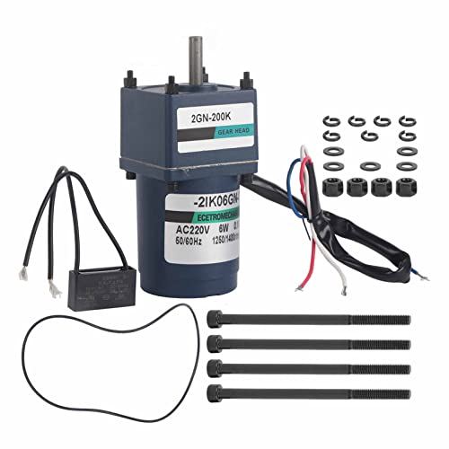Micro moteur à engrenages AC 220V Fafeicy 6W 1400 tr/min avec réducteur inox