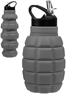 Collapsible Water Grenade Bottle, Made with BPA-Free FDA Approved Food Grade Silicone, Great