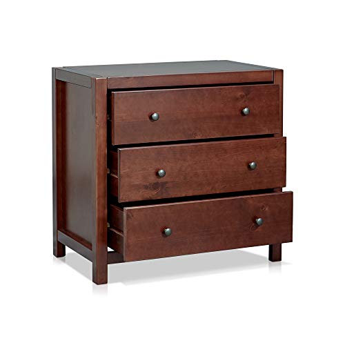 Bikahom Rio Nightstand Solid Wood Bedside Table, 3 Drawer Nightstand With Storage, Large Side End Table Or Small Dresser, Wooden Bedroom Furniture, Easy Assembly, Espresso Finish, 1 Nightstand #TOP2