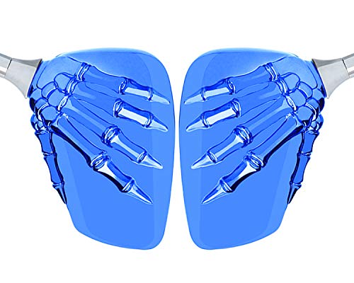 Topcabin 1 Pair Bicycle Mirror,Big View Bike Rear View Mirror Blindsight Multi Angle Adjustable Bike Mirror Billet Aluminum Chrome Plated Outside Skull Claw Style Also Suitable For Motorcycle Mirror #TOP1