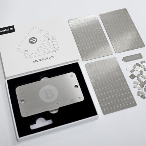 SAMYERLEN Crypto Seed Phrase Storage, 304 Stainless Steel Secure Bitcoin Wallet, Private Key Recovery Cold Storage Backup 3 Plates 24 Words Compatible with BIP39 Hardware Wallets, Ledger, Trezor by SAMYERLEN - Image 8