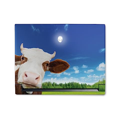 Image of MightySkins Skin Compatible with Alienware M18 R1 (2023) Full Wrap Kit - Cow Face | Protective, Durable, and Unique Vinyl Decal wrap Cover | Easy to Apply, Remove, and Change Styles | Made in The USA