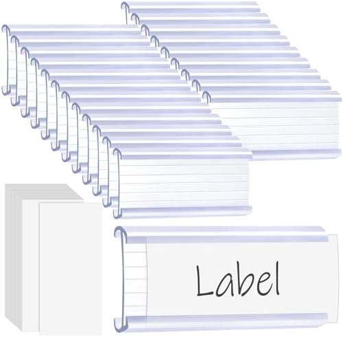 Amazon.com : Fansunta 100 Pcs Wire Shelf Label Holders with White Blank ...