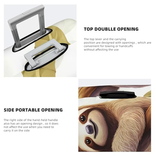 Luggage Cover Washable Elastic Suitcase Covers Sloth Pictures Travel Baggage Cover Fashion Anti-scratch Suitcase Protector Decoraitve Covers Fits 18-32 Inch Luggages Large4